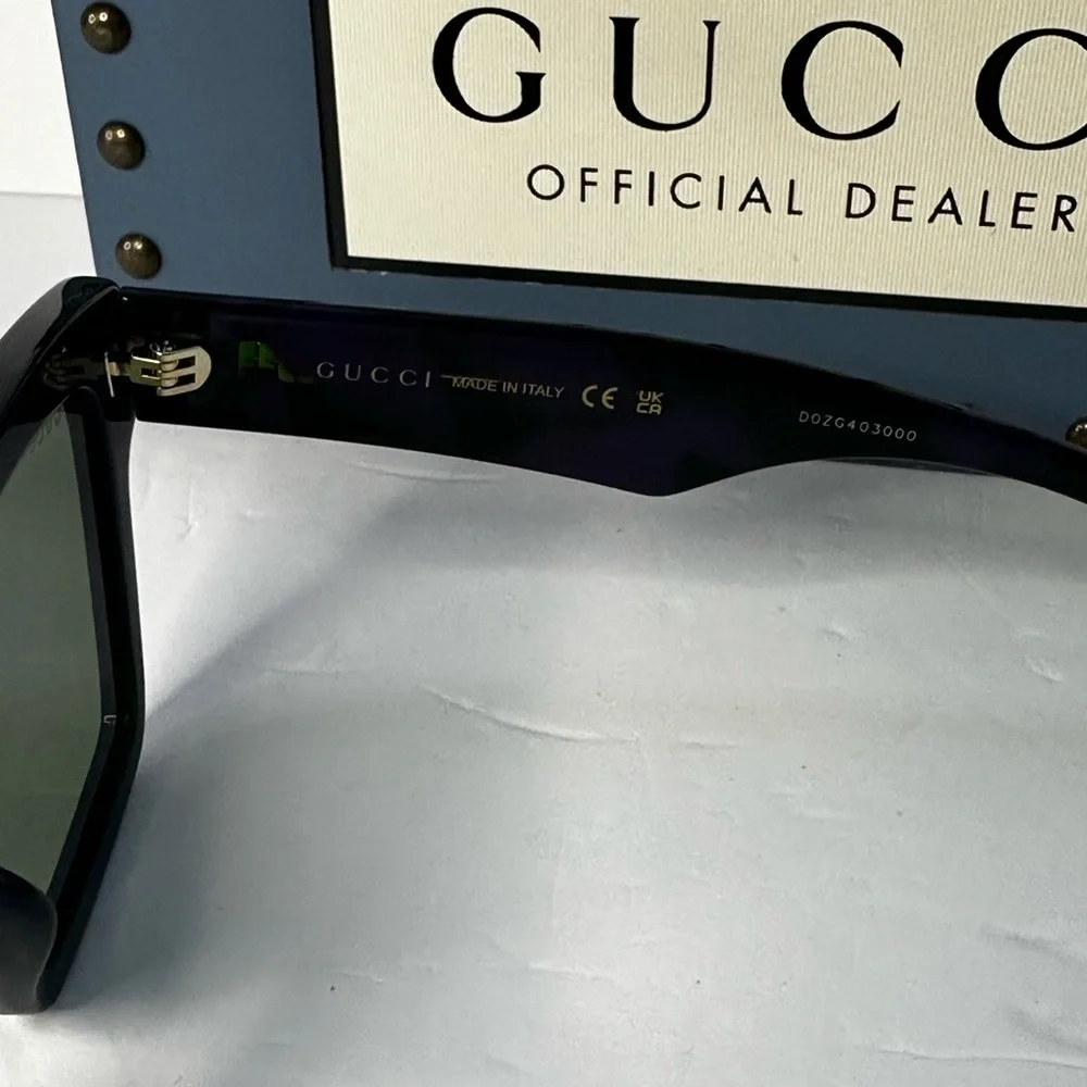 Gucci Men's GG0962Sm Acetate Rectangle Sunglasses